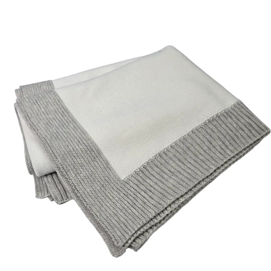 KNIT CONTRAST BLANKET