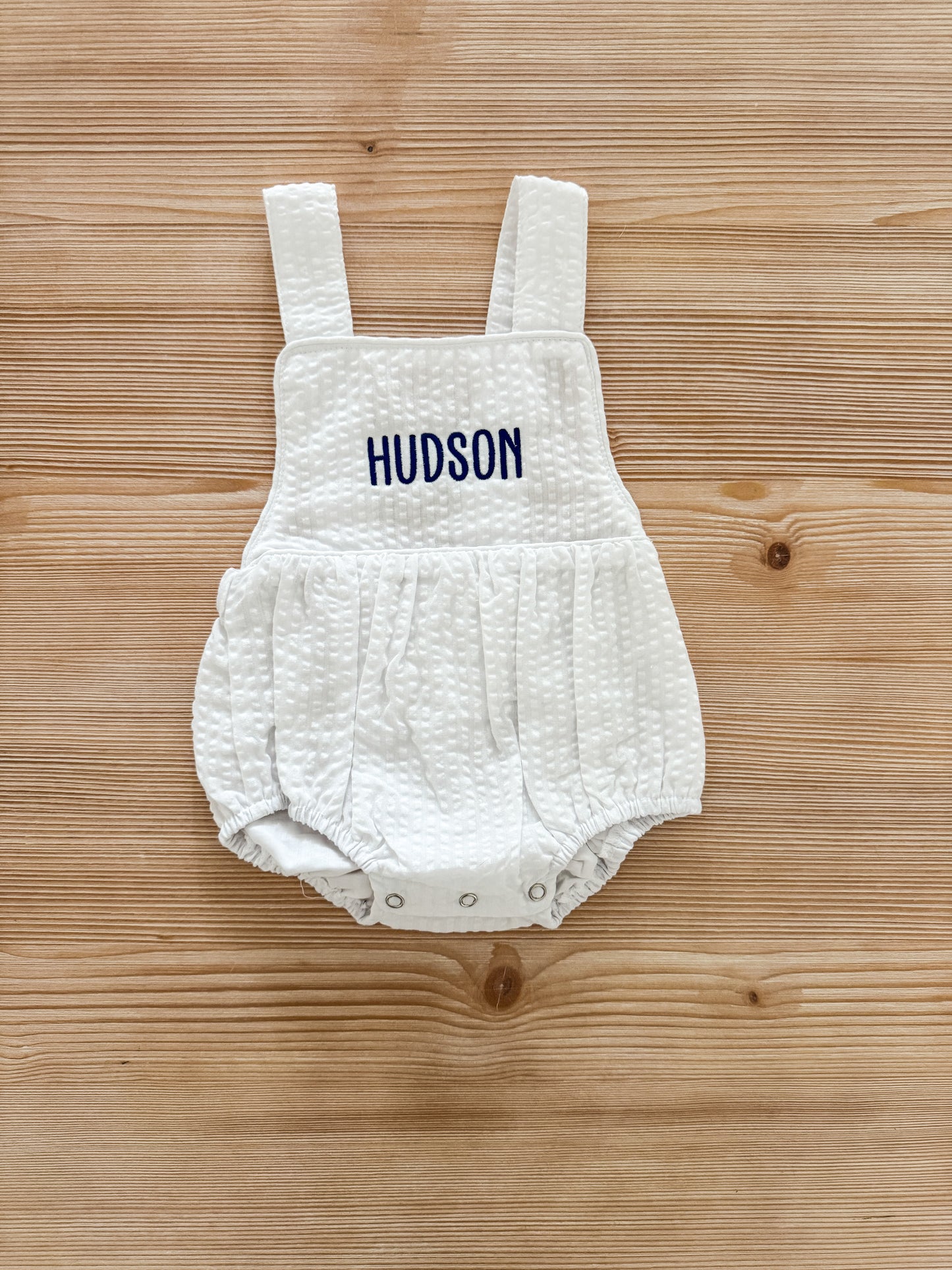 BOYS SEERSUCKER SUNSUIT