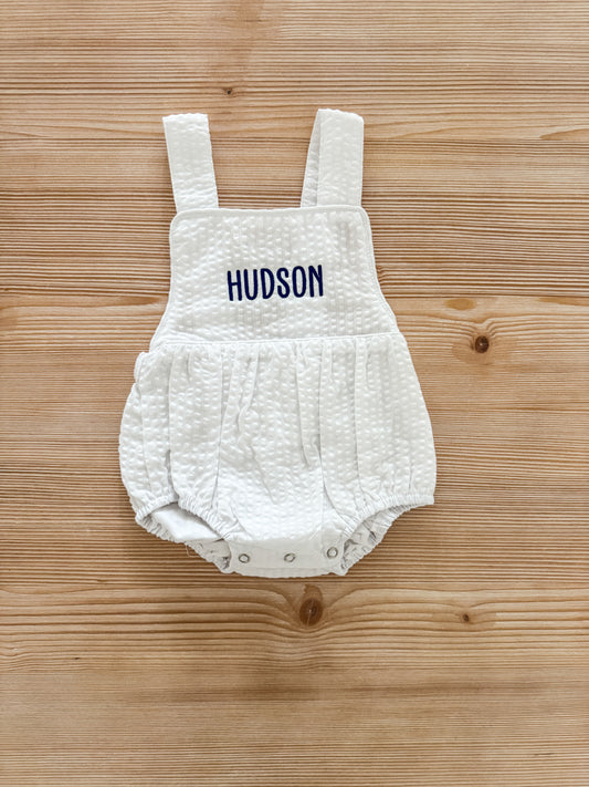 BOYS SEERSUCKER SUNSUIT