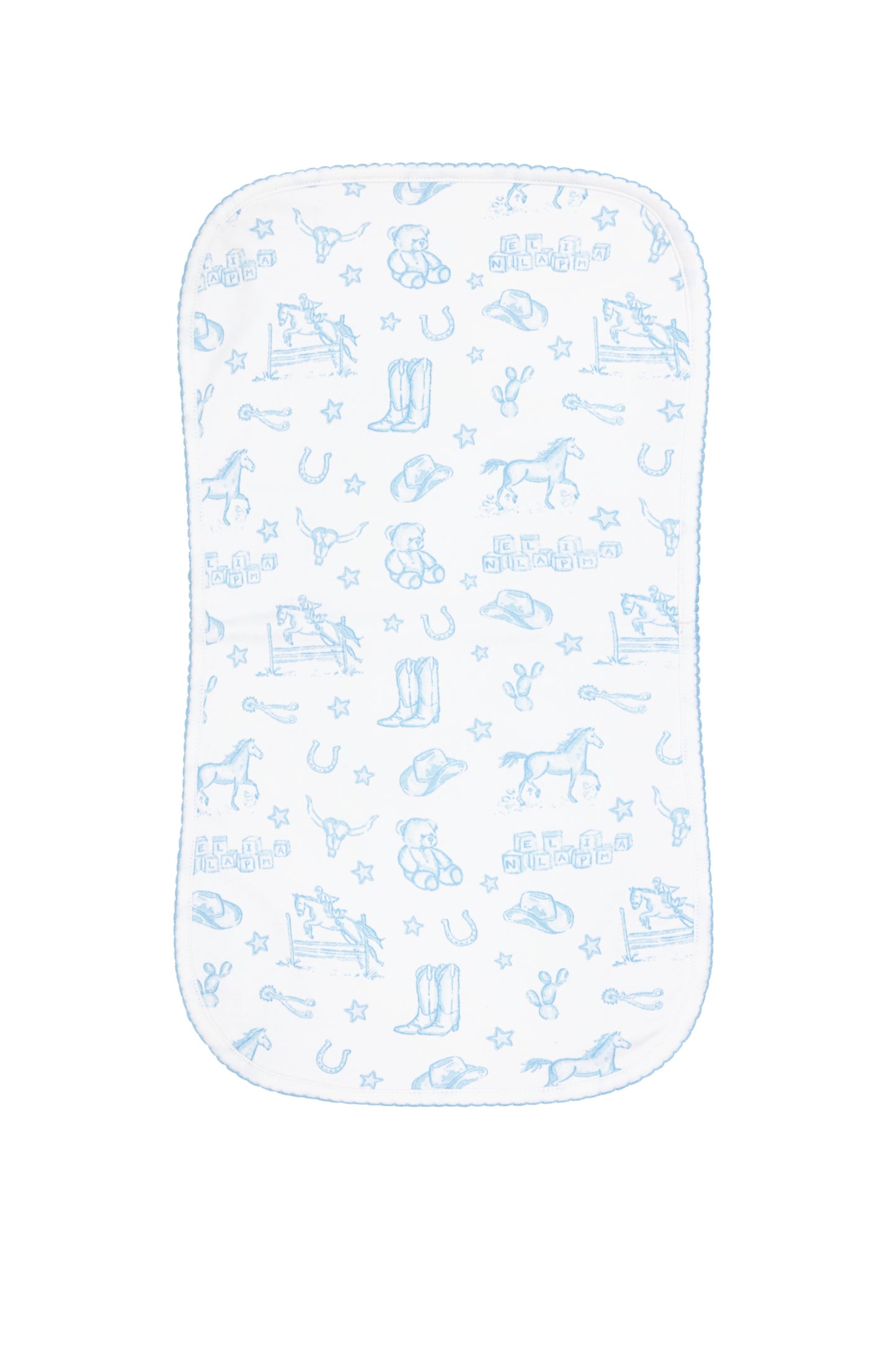 NELLA PIMA BOYS LONE STAR BURP CLOTH