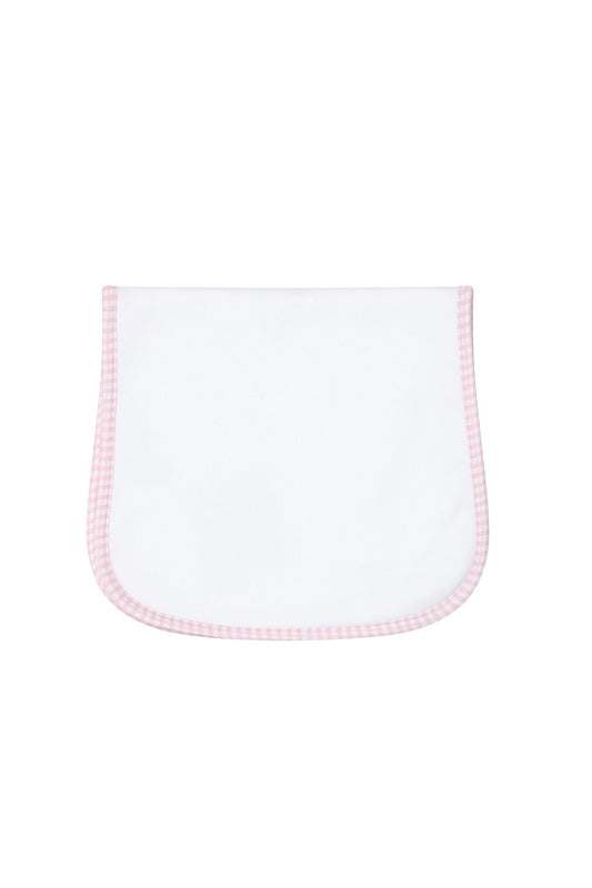 NELLA PIMA PINK GINGHAM BURP CLOTH